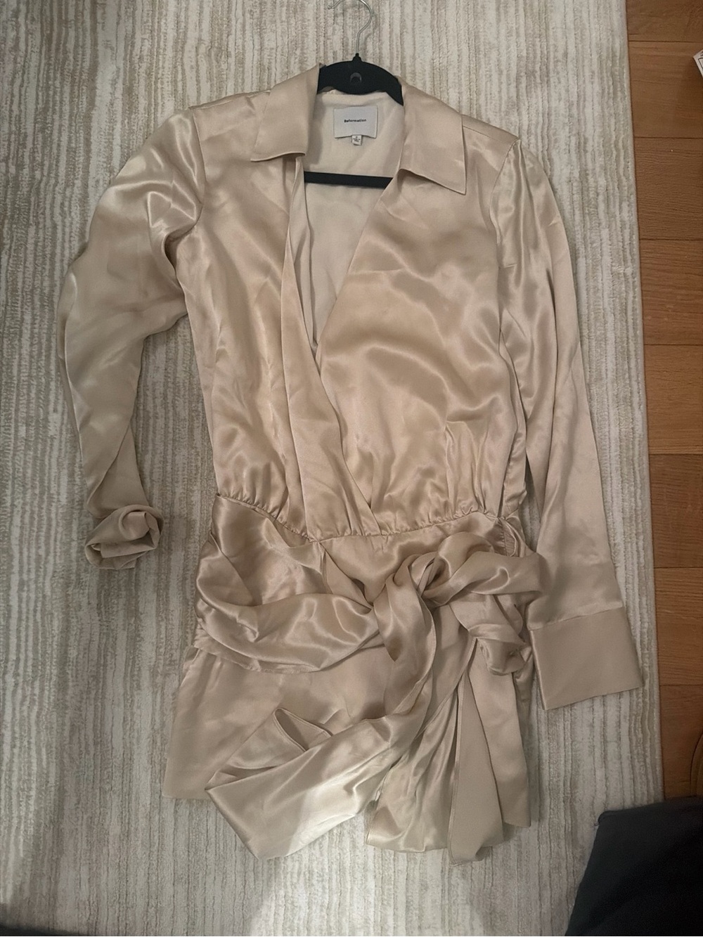 Reformation Manhattan Silk Dress